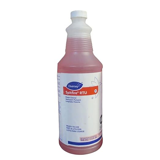 Spitfire Diversey SC 95891789 RTU Liquid Power All-Purpose Cleaner, Heavy Duty Degreaser for Shops & Kitchens, Pine Scent, Ready-to-Use Capped, 32-Ounce