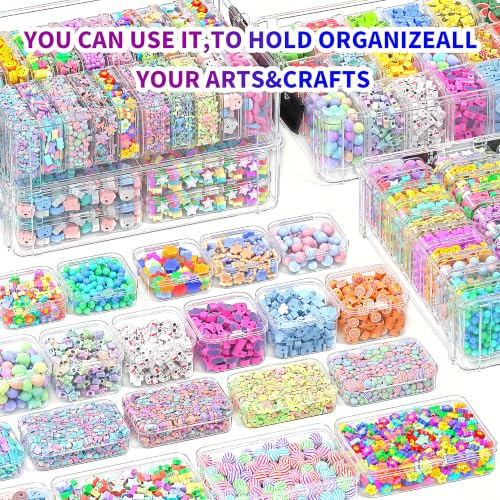 Bead Storage Organizer, 76 Small Containers and Lids, 4 Sizes - Image 7