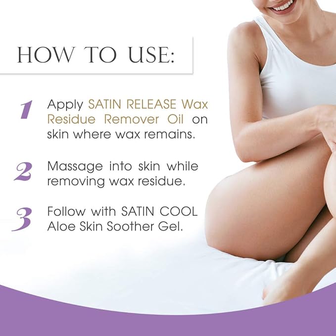 Satin Smooth Satin Release Wax Residue Remover Oil, Post-Wax Treatment Fast-Dissolving, 16 oz, 1-pack
