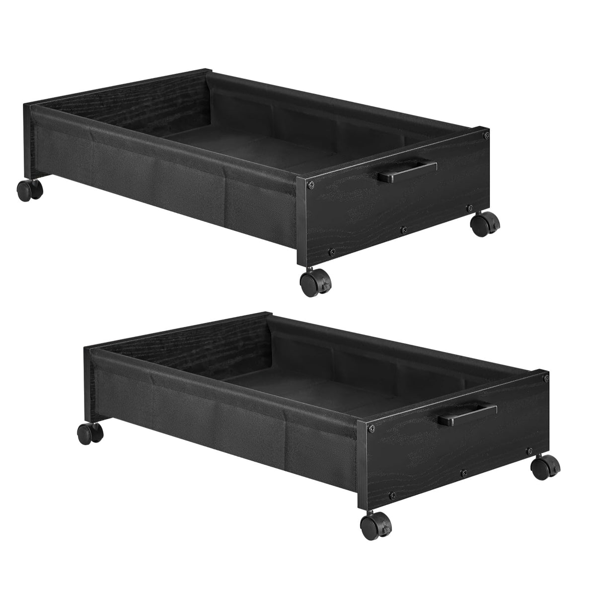 FOUCSSOMEI Under Bed Storage with Wheels, Wooden Under Bed - Image 1