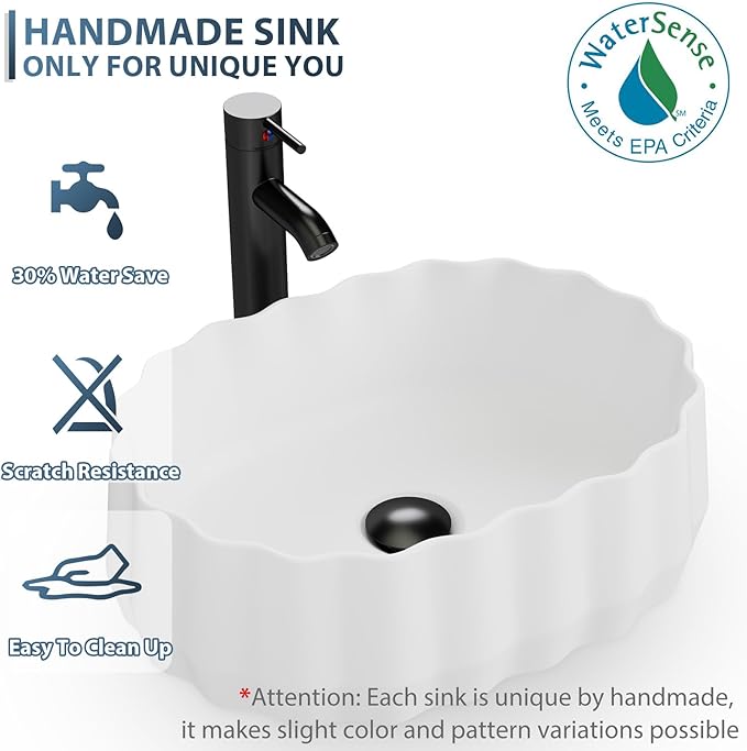 eclife 84" Modern Bathroom Vanity Sink Combo Freestanding Cabinet with Small Side Cabinet, White Shell Ceramic Vessel Sink, Water Save Faucet, Drain (Gray+T54)