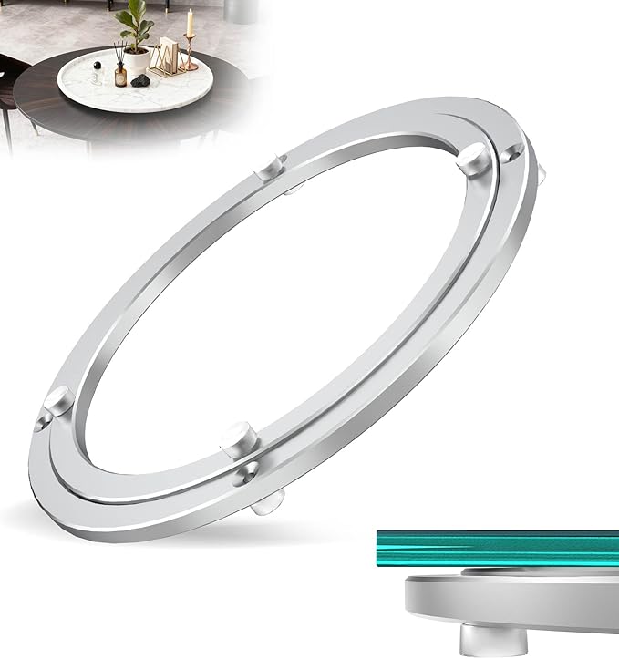 Heavy Duty Lazy Susan Turntable Bearing 10 Inch, 500lbs Capacity Rotating Swivel Plate for Round Table, Heavy Duty Swivel Base for Dining Room Kitchen