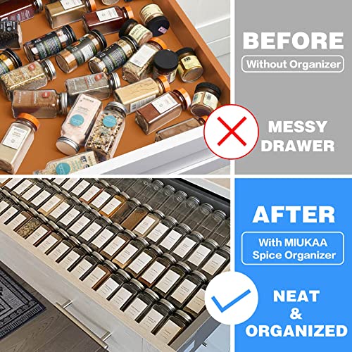 MIUKAA Clear Spice Drawer Organizer, 4 Tier - 2 Set Acrylic - Image 7