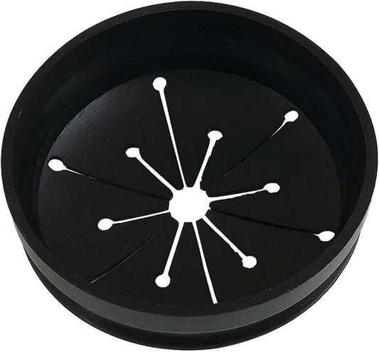 Kingston Brass KD4100 Made to Match Garbage Disposal Splash Guard, 3-3/8'' (L) x 3-3/8'' (W) x 1-1/4'' (H), Black