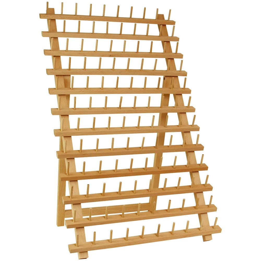 120-Spools Wooden Thread Holder Sewing and Embroidery Rack - Image 1
