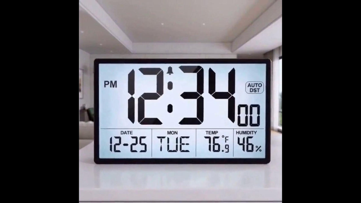 Adjustable Backlight 9'' Narrow Bezel Digital Wall Clock,Wall - Image 8