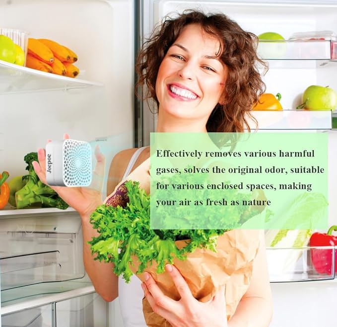 Refrigerator Deodorizer Lasts for 10 Years, Fridge Deodorizer Odor Eliminator 99%, Catalyst Air Purifier for Fridge & Freezer, Room, RV, Car, Closet, Shoe Cabinets and more (3-Pack)