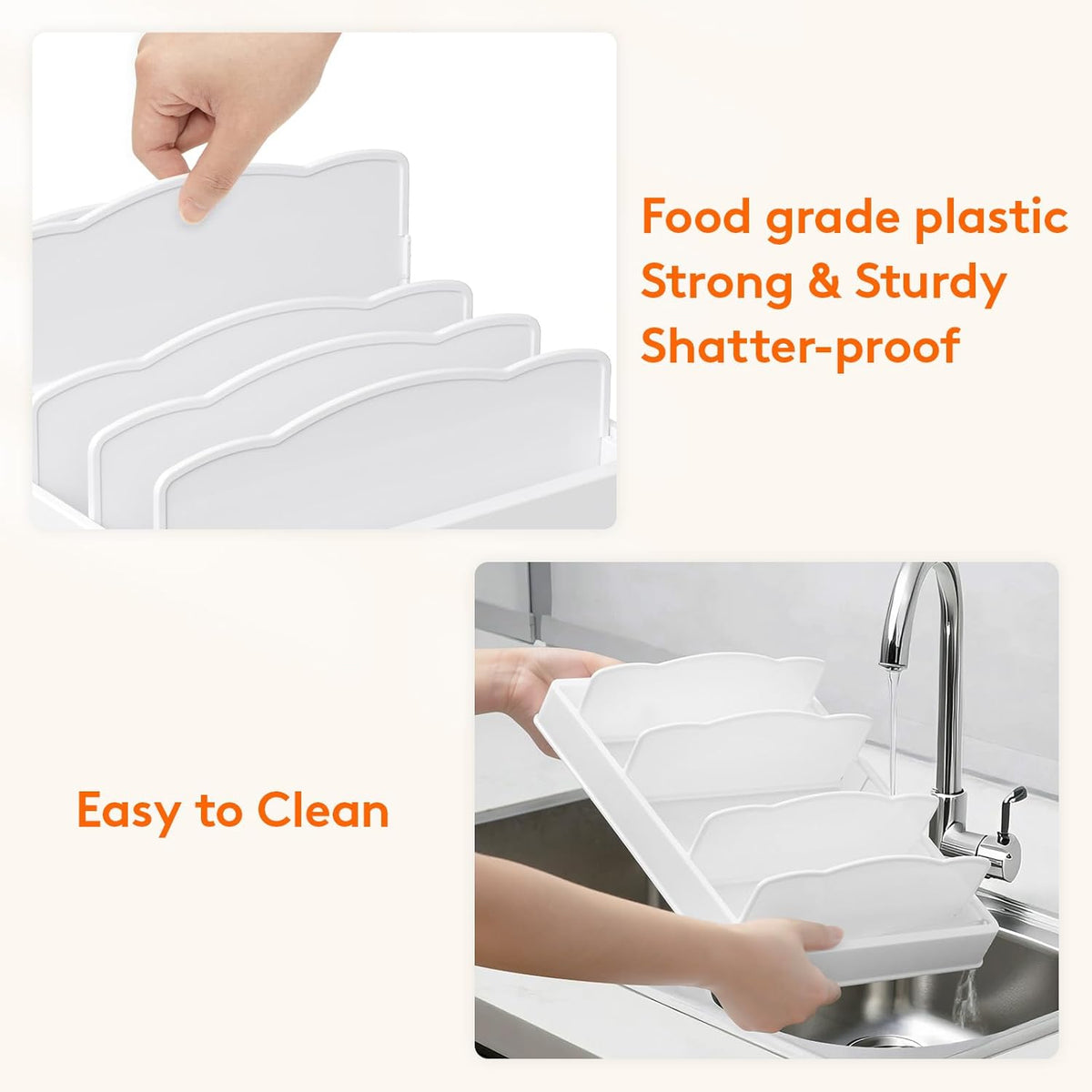 Lifewit Kitchen Cabinet Organizer for Food Contanier Lid with 7 Sections