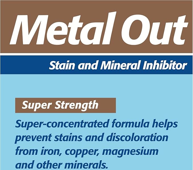 Pool Mate 1-Quart 12-Pack Concentrated Metal Out Stain and Mineral Inhibitor, Pool Metal Remover, Stain Remover, Made in USA