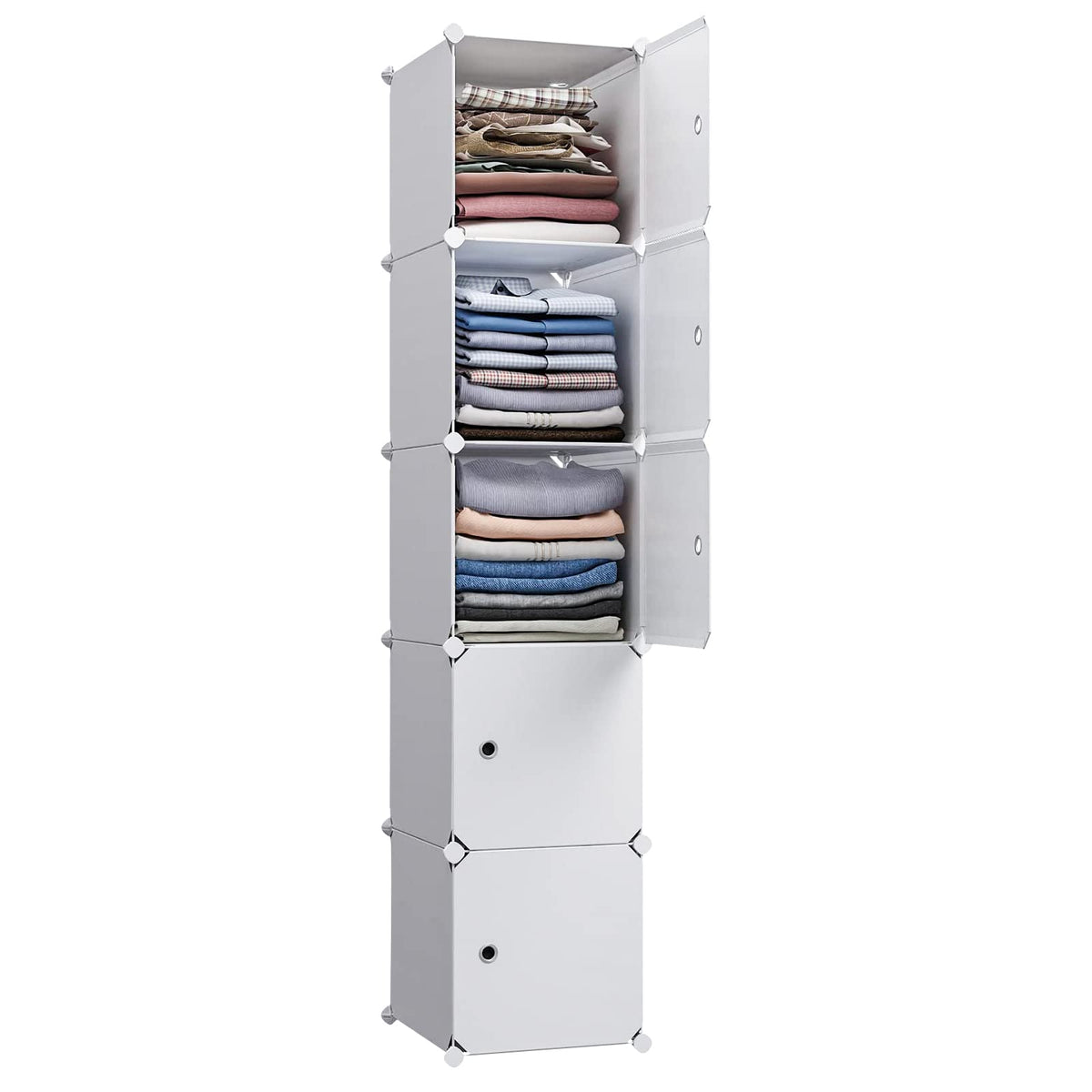 MAGINELS 5 Cube Storage Cabinet, Narrow Clothes Storage - Image 1