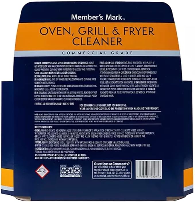 Member Mark Commercial Oven, Grill and Fryer Cleaner, 32 oz., 3 pk.