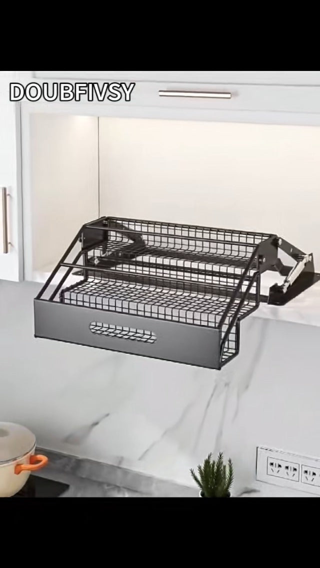 15.7" Pull Down Spice Rack 3 Tier Drop Down Cabinet - Image 8