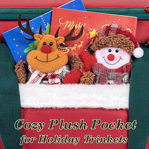 Christmas Ornament Storage Box with Adjustable Dividers - Image 6