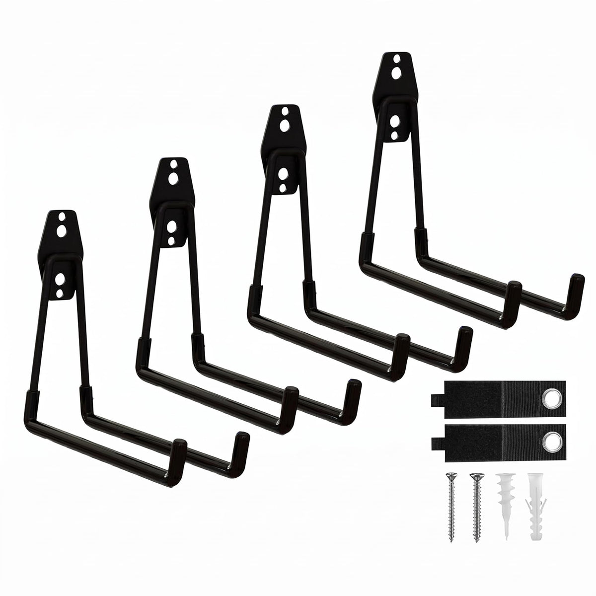 Garage Hooks, 4 Pack 7.7inch Large Square Wall Hooks | All Products - Image 1