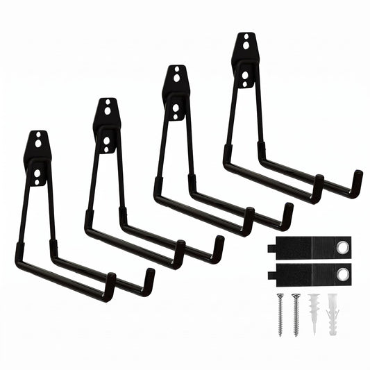 Garage Hooks, 4 Pack 7.7inch Large Square Wall Hooks | All Products - Image 1