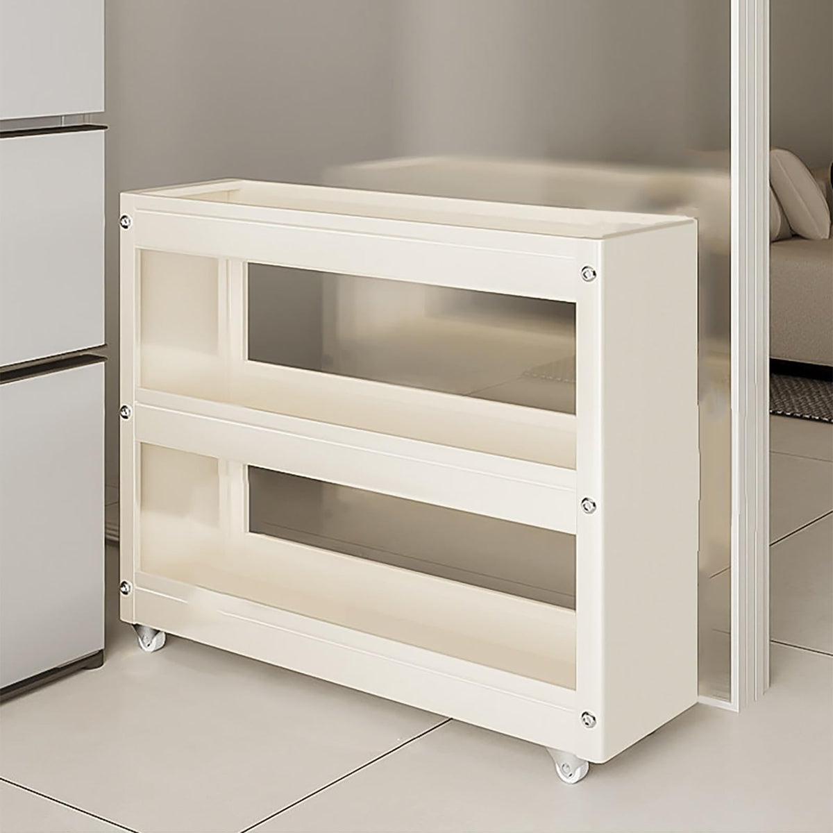 Slim Storage Cart, Pull Out Kitchen Gap Organizer - Image 1