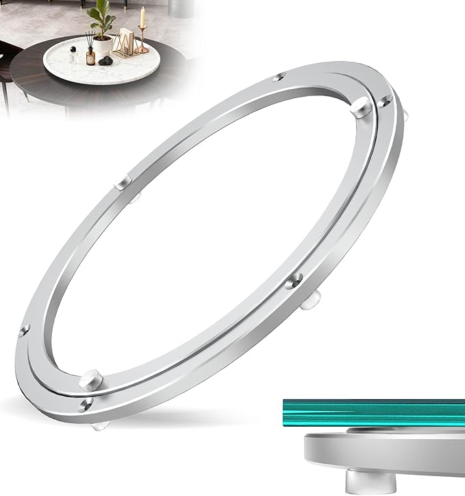 Heavy Duty Lazy Susan Turntable Bearing 12 Inch, 500lbs Capacity Rotating Swivel Plate for Round Table, Heavy Duty Swivel Base for Dining Room Kitchen