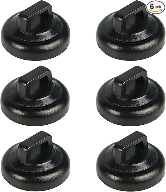 Magnet Zip Tie Mount Magnetic Zip Ties Mount Clips Base Holder Strong Multipurpose Wire Cable Holder Mount Wire Clips Management for Home Office Marine Electrical Wiring (Black, 6 Piece)