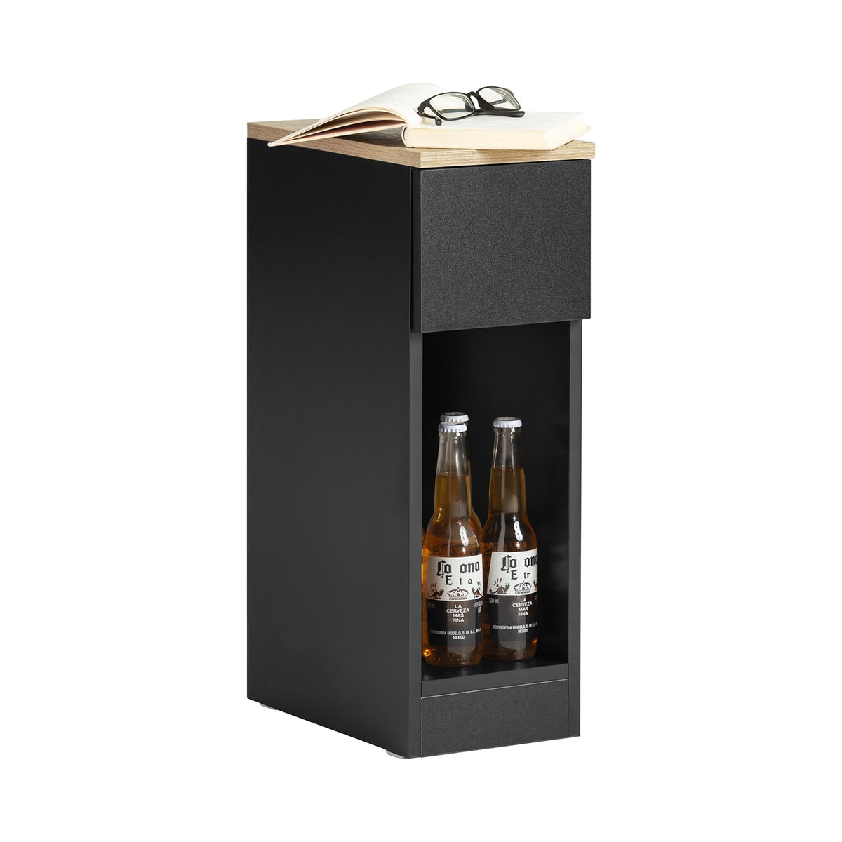 SoBuy Narrow Nightstand with Drawer - Image 1
