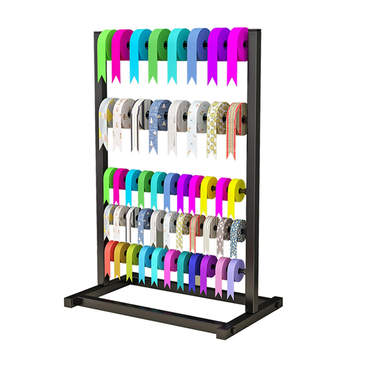 5 Tier Metal Ribbon Organizer Rack for Countertop Craft - Image 1