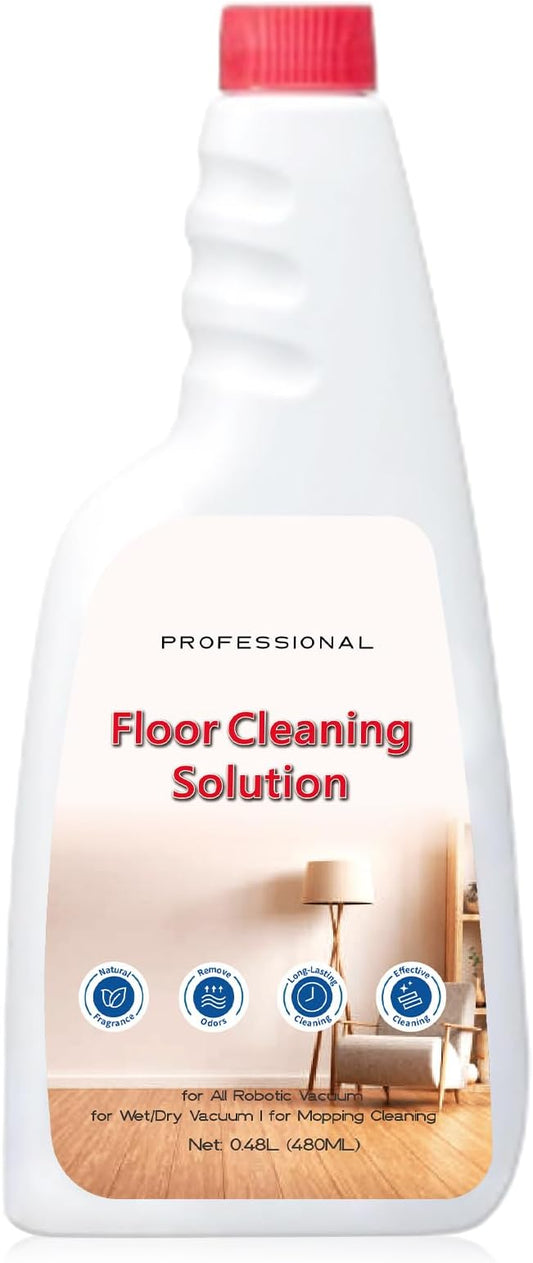 Floor Cleaning Solution Compatible with Roborock Vacuum Mop Solution Citrus Scented, Residue & Streak Free Deep Clean for Hardwood, for Roborock Saros 10/10R/Z70, Q7 Q8 Q10 S7 S8 Qrevo Series and More