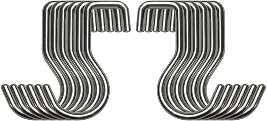 YIIYIIN 12 Pack Stainless Steel Hanging Hooks-Magnetic Knife Holder for Wall Hook-Pot Rack Hook-Hooks for Hanging Kitchen Utensils,Household Tools in Kitchen,Bedroom,Bathroom,Garden,Office