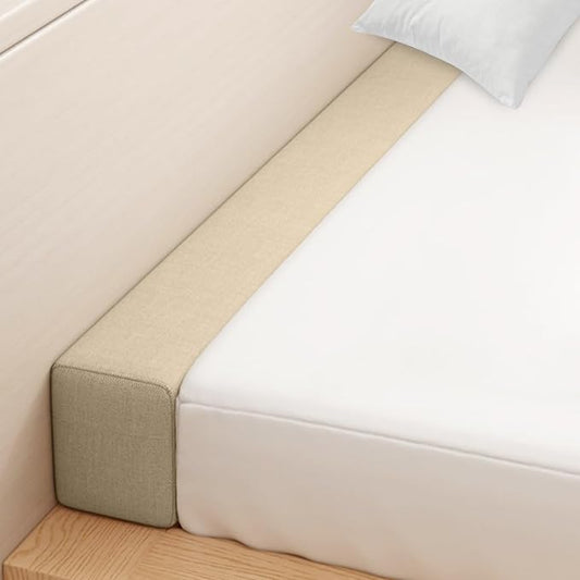 High-Density Bed Crack Filler with Removable Cover,Mattress Extender for Headboard Gap,Spacer Filler Between Mattress and Wall,Bed Wedge Gap Filler,Full Size,Beige,39"x2"x8", Twin/Twin XL