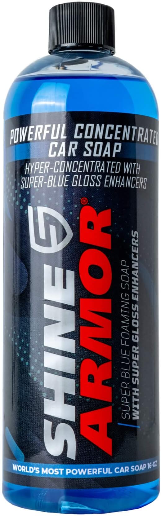 SHINE ARMOR Car Wash Soap for Foam Cannon Pressure Washer Foam Gun Wash Brush Mitt | Detailing & Cleaning Supplies Safe on Wax Ceramic Coating Polish Windshield | Shampoo 16 Fl Oz