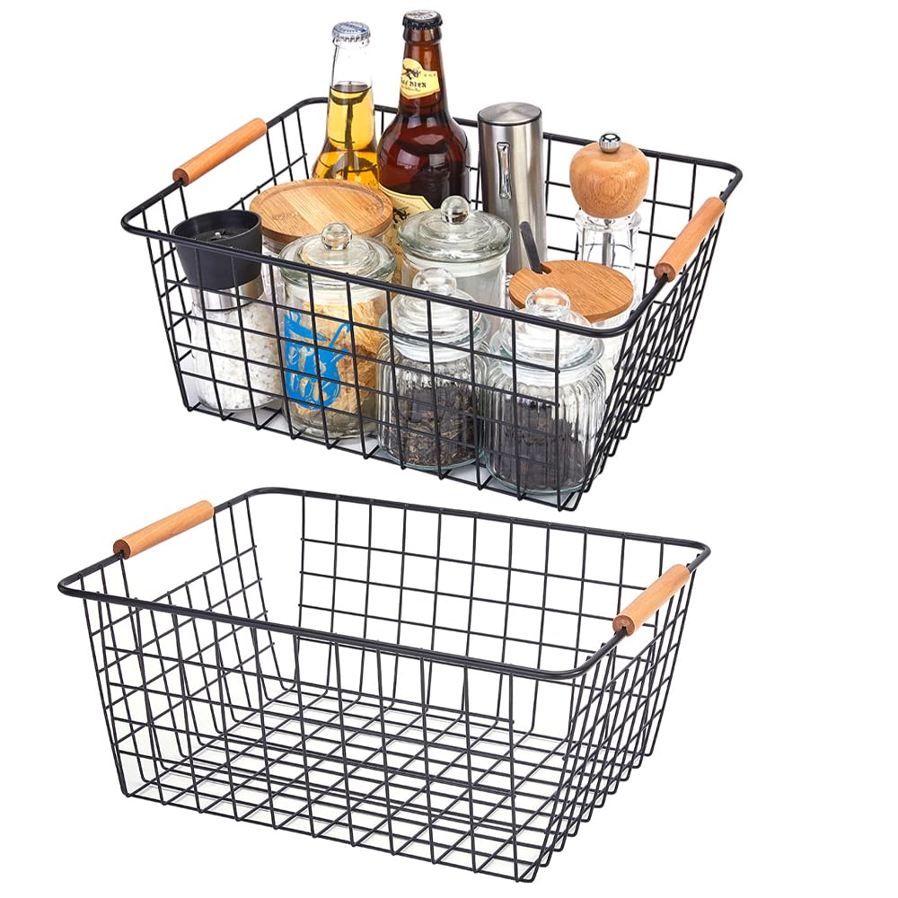 LeleCAT Large black wire basket for Organizing with | All Products - Image 1