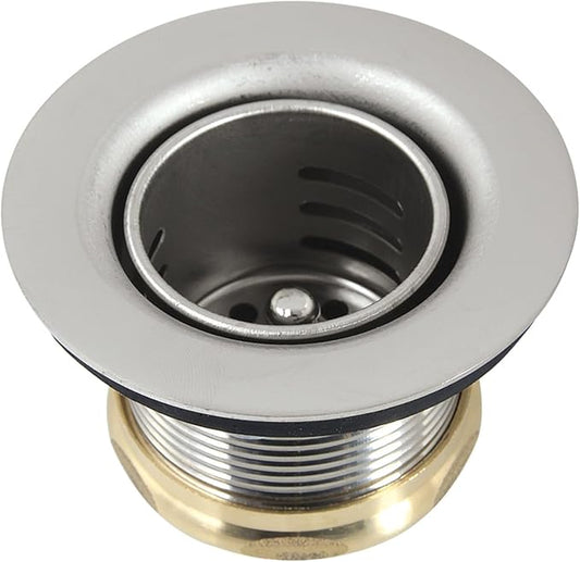 Kingston Brass K451BPN Portland Stainless Steel Bar Sink Basket Strainer, Polished Nickel