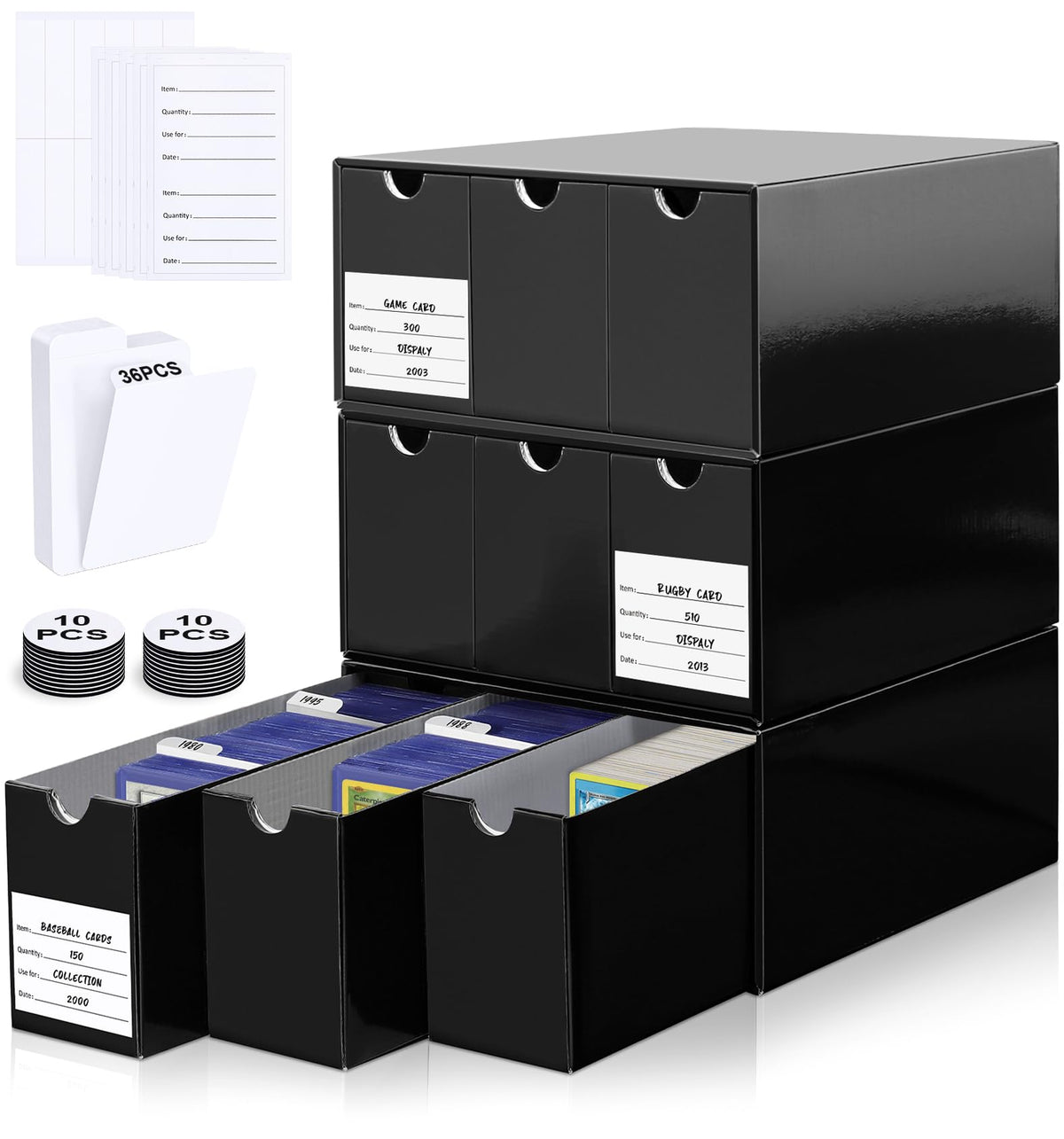 Trading Card Storage Box, Organizer for 5400 Cards or 1050 - Image 1