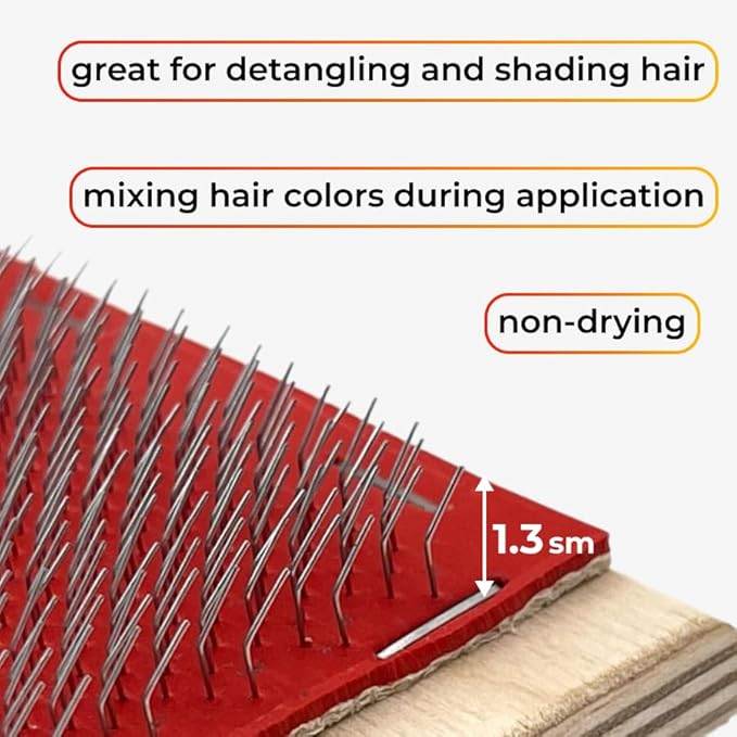 30 x 13 cm (2 pcs) Hair Holder on a Wooden Base, Drawing Mat For Bulk Hair Extension Professional Hackle Styling Tools Making Lace Wig Tools Drawing Card With Needles