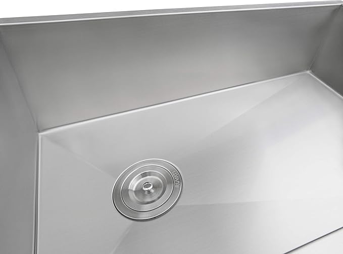 Ruvati 27-inch Slope Bottom Offset Drain Undermount Kitchen Sink Single Bowl - RVH7470