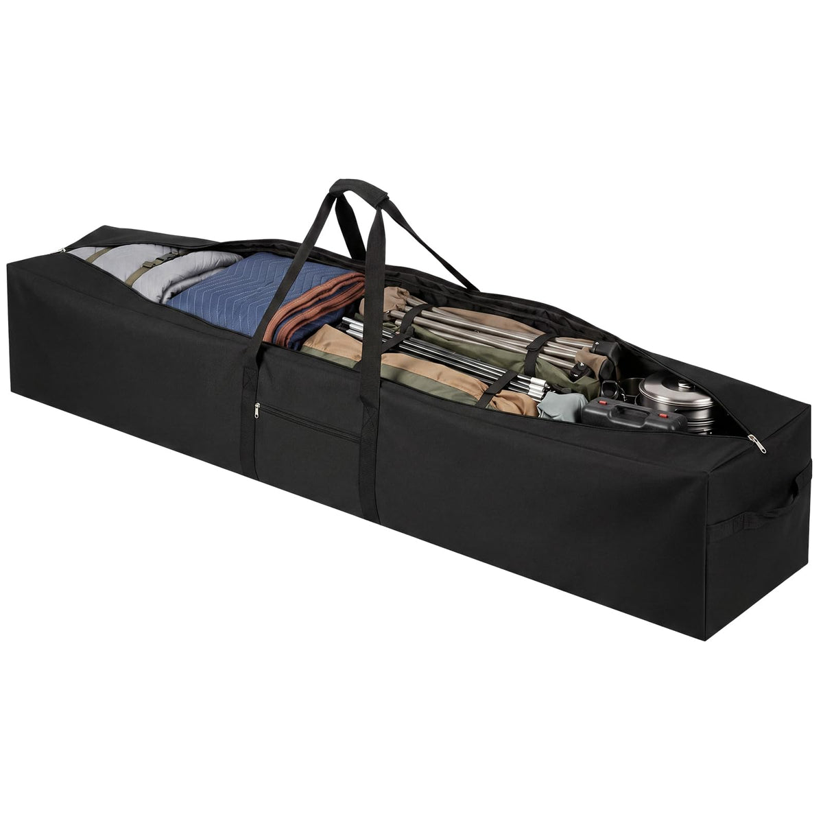 1 Pcs 60 x 17 x 20 Inch, 332 L Large Storage Duffle Bag Black - Image 1