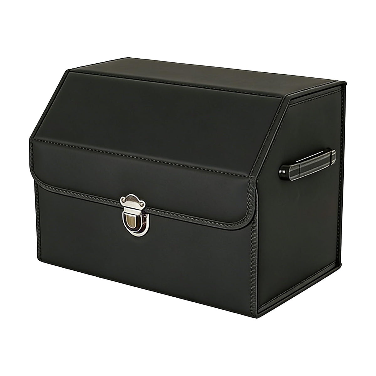 Car Trunk Organizer with Lid, Foldable PU Leather Cargo - Image 1