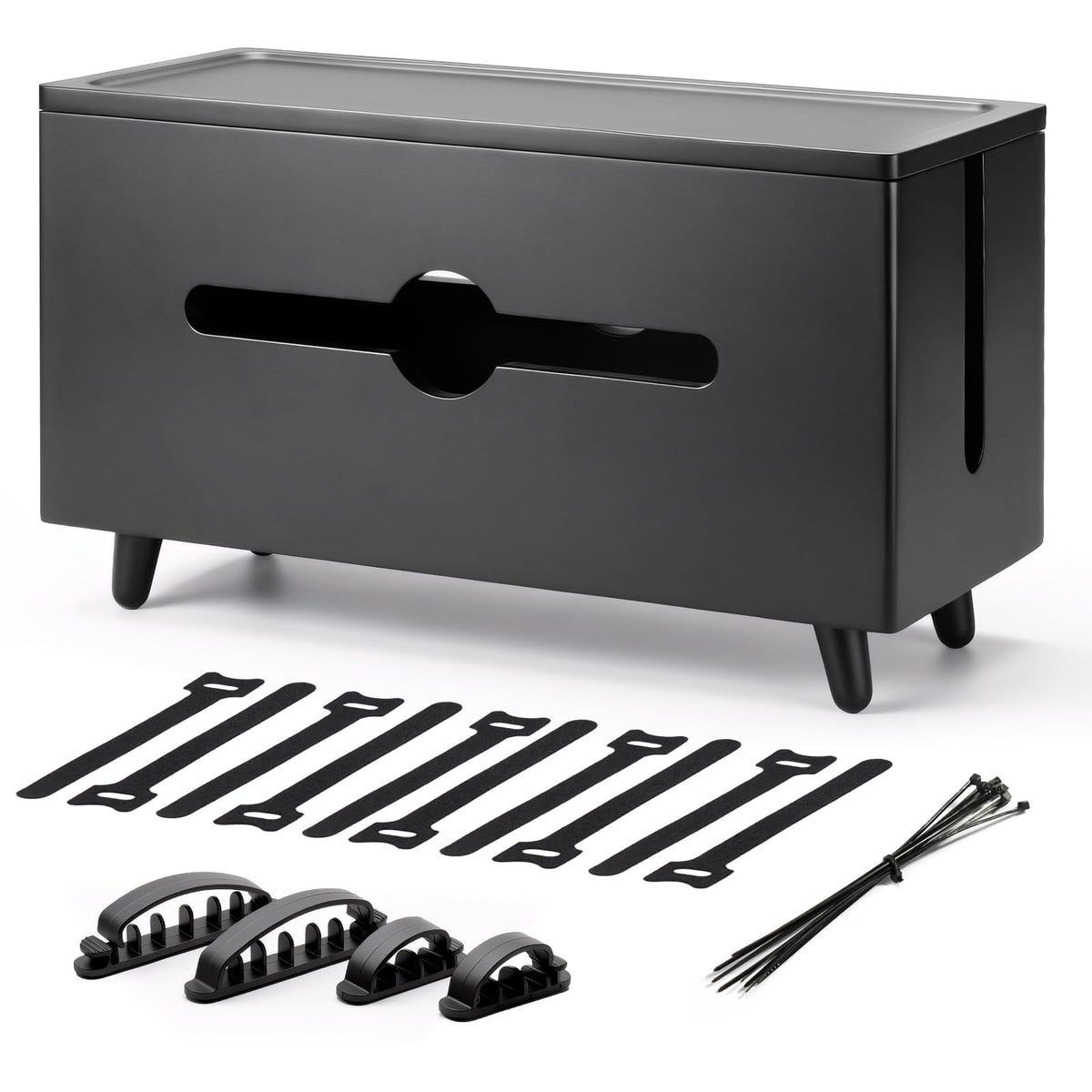 Extra Large Cable Management Box，Wood Cable Organizer Box,Power - Image 1