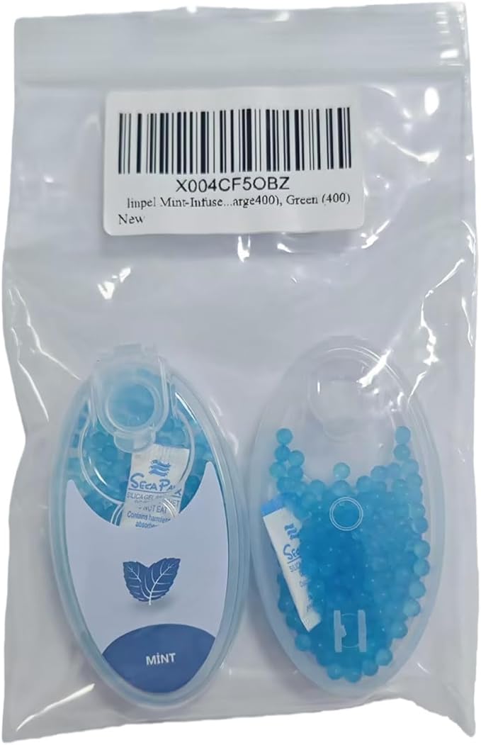 Linpel Mint-Infused Air Freshening Beads/Crush Balls - 400pcs for Masks & Personal Air Spaces - Ideal for Workout Masks, Menthol Beads (Large 400)