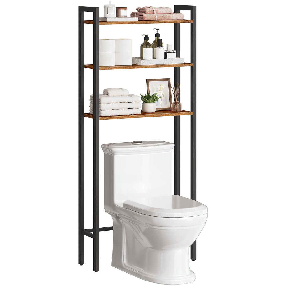 HOOBRO Over The Toilet Storage, 3-Tier Bathroom Organizer - Image 1