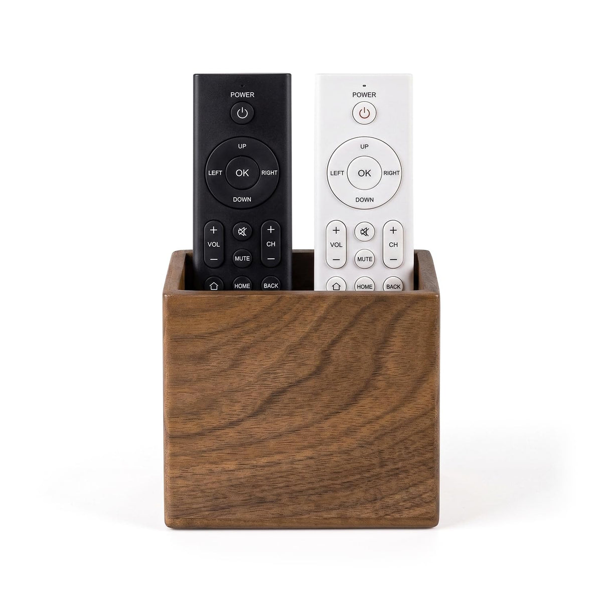Remote Holder Hole-Free, Self-Adhesive Storage Wooden Box Small - Image 1