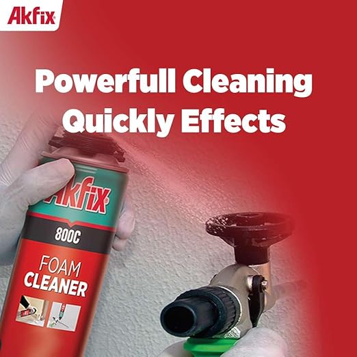 Akfix 800C Gun Cleaner (2x12.3 oz.) – Solvent-Based Spray for Removing Uncured Polyurethane Foam, Cleans Valves & Adapters, Prevents Clogging, Maintains Tool Performance | 12.3 oz. 2 Pack