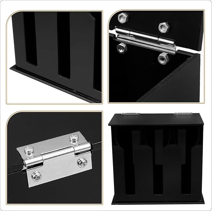 PRETYZOOM 3pcs Acrylic Dispenser Compartment Utensil Organizer for Kitchen Countertop Restaurant Stylish Cutlery Holder for Easy Access and Storage