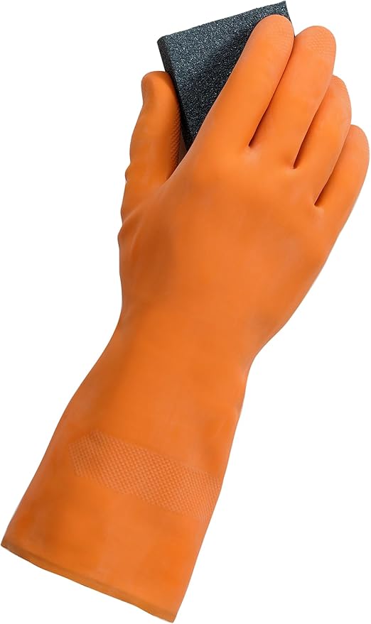 Mr. Clean Ultra Grip, Heat Resisting, Soft Cotton Flock Lining, Extreme Non-Slip Diamond Grip Gloves, Medium