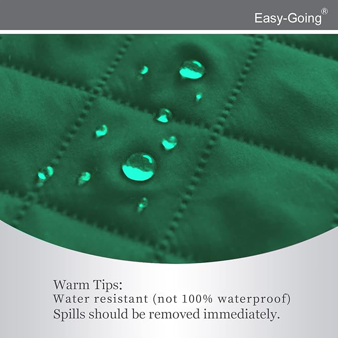 Easy-Going Recliner Chair Slipcover Reversible Sofa Cover Water Resistant Couch Cover Furniture Protector with Elastic Straps for Pets Dog (Recliner 22 inch, Green/Christmas Red)