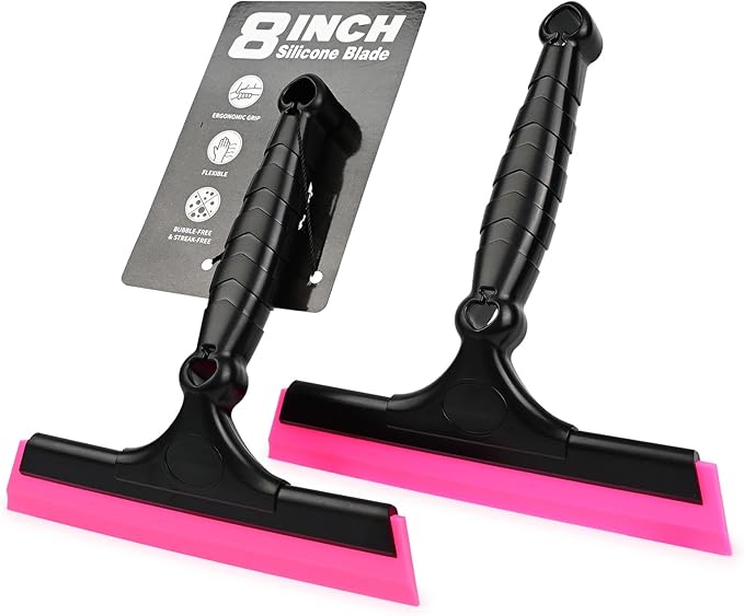 EHDIS Flexible 8-Inch Silicone Squeegee Window Tint Tool Auto Water Blade, Shower Squeegee for Car Windshield, Glass, Tiles, Smooth Surfaces