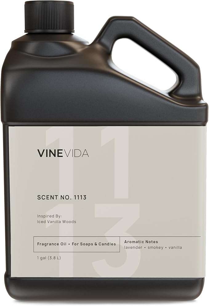 VINEVIDA [128oz] Iced Vanilla Woods Fragrance Oil for Candle Making and Soap Making - Premium Candle Scents for Soy Candles