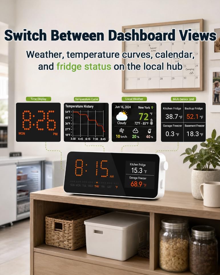 MOCREO WiFi Refrigerator Thermometer, Remote Email & App Alert - Image 6