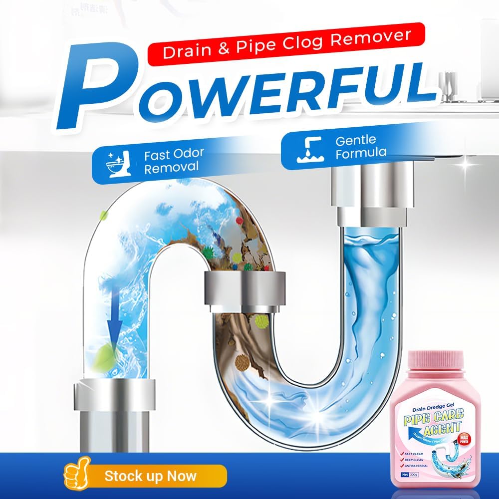 Powerful Drain Clog Remover – Unclogs Hair, Grease & Soap Scum Fast