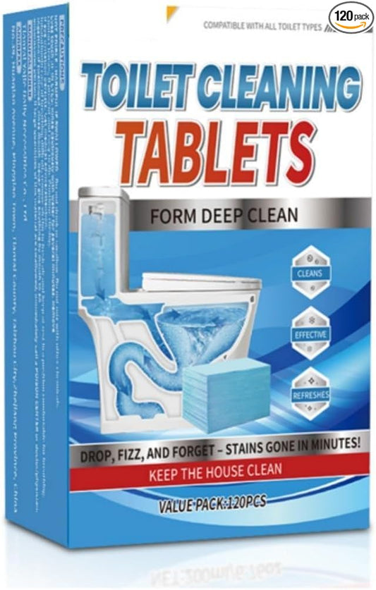 Toilet Bowl Cleaner Tablets, Deep Clean Formula, Put in the Toilet.NOT Tank.120 Pack Value Set