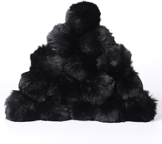Craft Pom Pom Balls,Large Black Poms Costume Accessory, Pom pom Balls for Arts and DIY Creative Crafts Decorations,Black,3 Inches,20 Pieces.