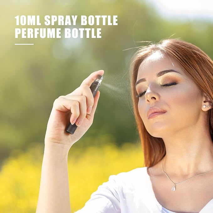 Remerry 200 Pcs 10 ml Mini Spray Bottles Perfume Spray Bottles Plastic Travel Refillable for Women Small Fine Mist Sprayers Portable Frosted Perfume Sprayers Empty Atomizer for Essential Oil